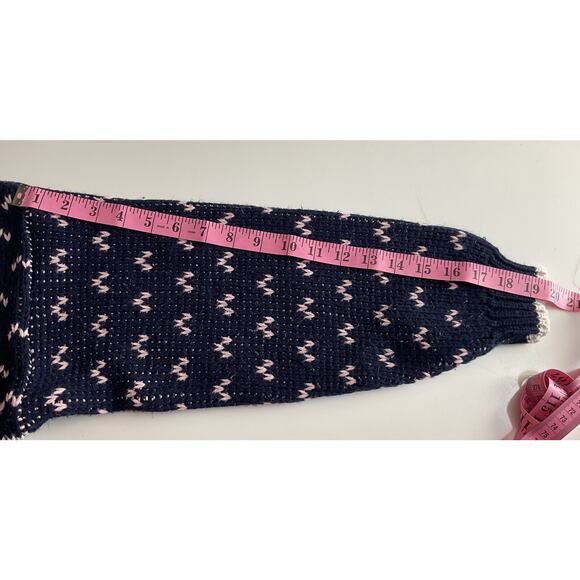 Vtg Paris Sport Club Cardigan Sweater Womens Medium 80’s Navy Pink - Picture 6 of 6